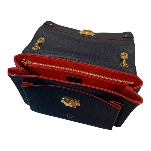 Louis Vuitton Vavin Handbag Monogram Empreinte Leather PM NAVY BLUE - Picture 3 of 6